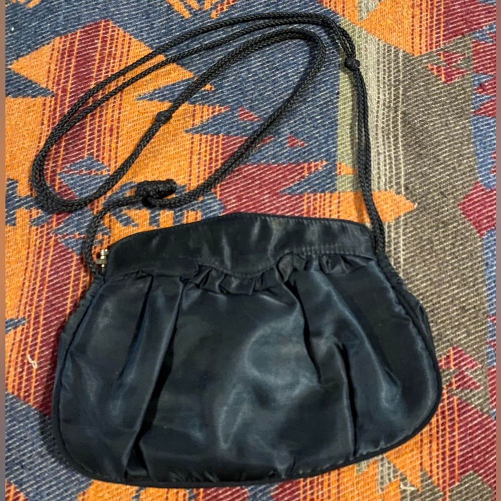 Vintage, Black Sateen, Mini Bag